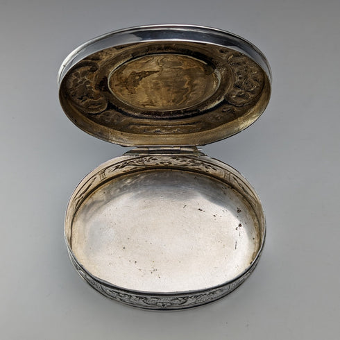 約 1900 年德國古董 800 銀琺瑯裝飾盒 85 克